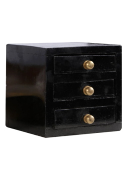 Wenge Vintage Table Collectible 3 Drawers